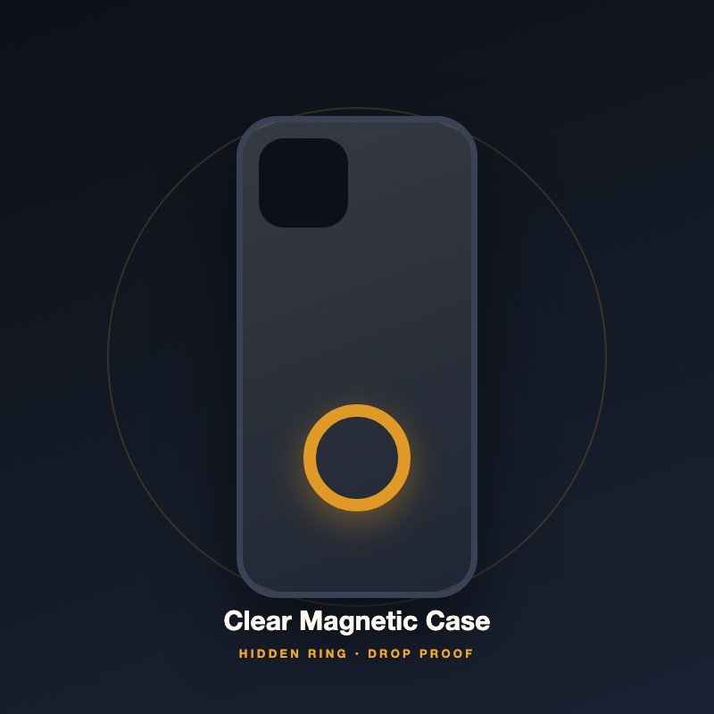 Clear Magnetic Phone Case — Works With Any Car Mount