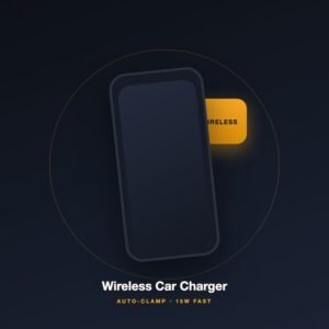 15W Fast Wireless Car Charger Mount — Auto-Clamp