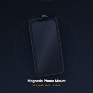 Magnetic Phone Mount for Car — 2 Pack, One-Hand Snap